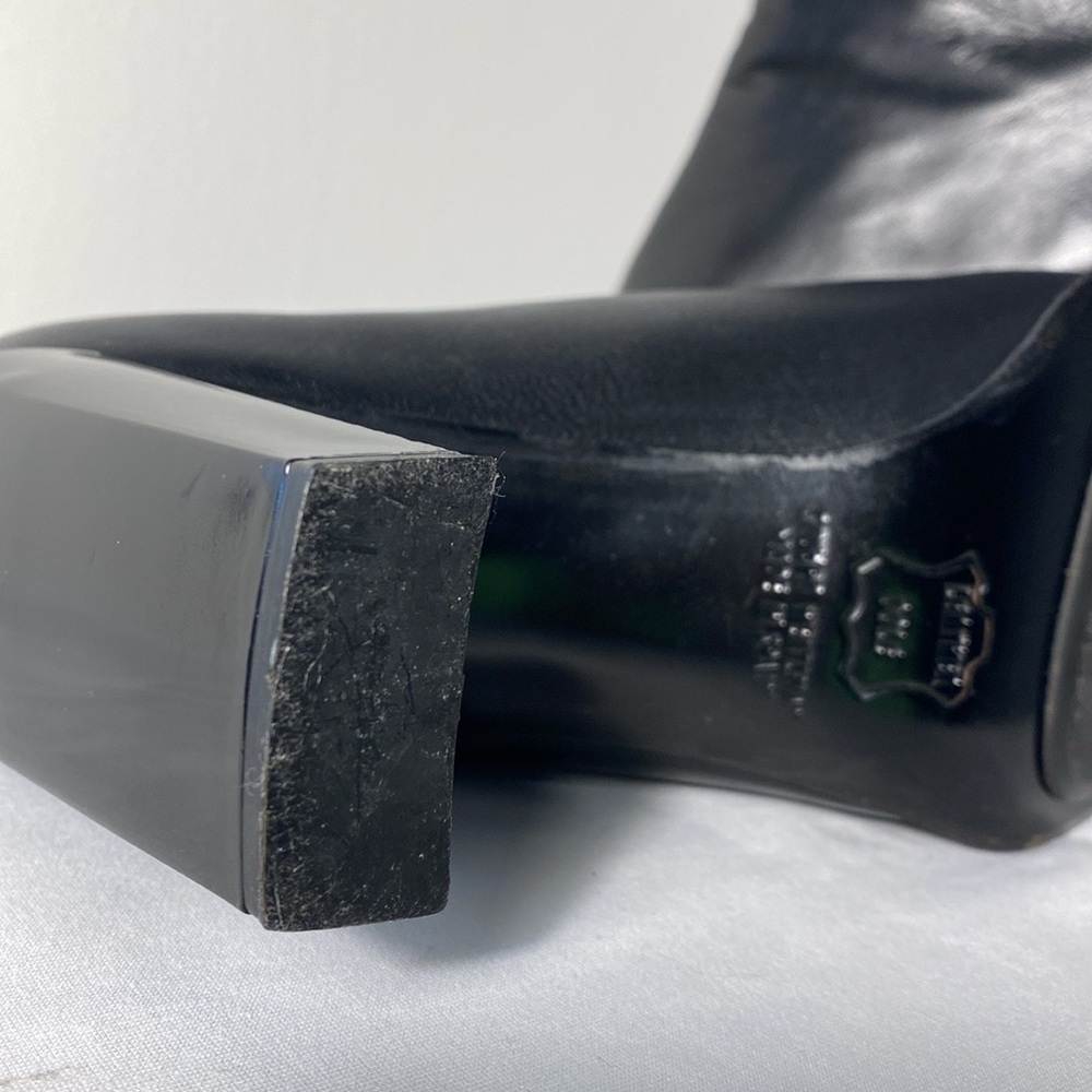 Vintage Stuart Weitzman | Leather Square Toe Bloc… - image 6